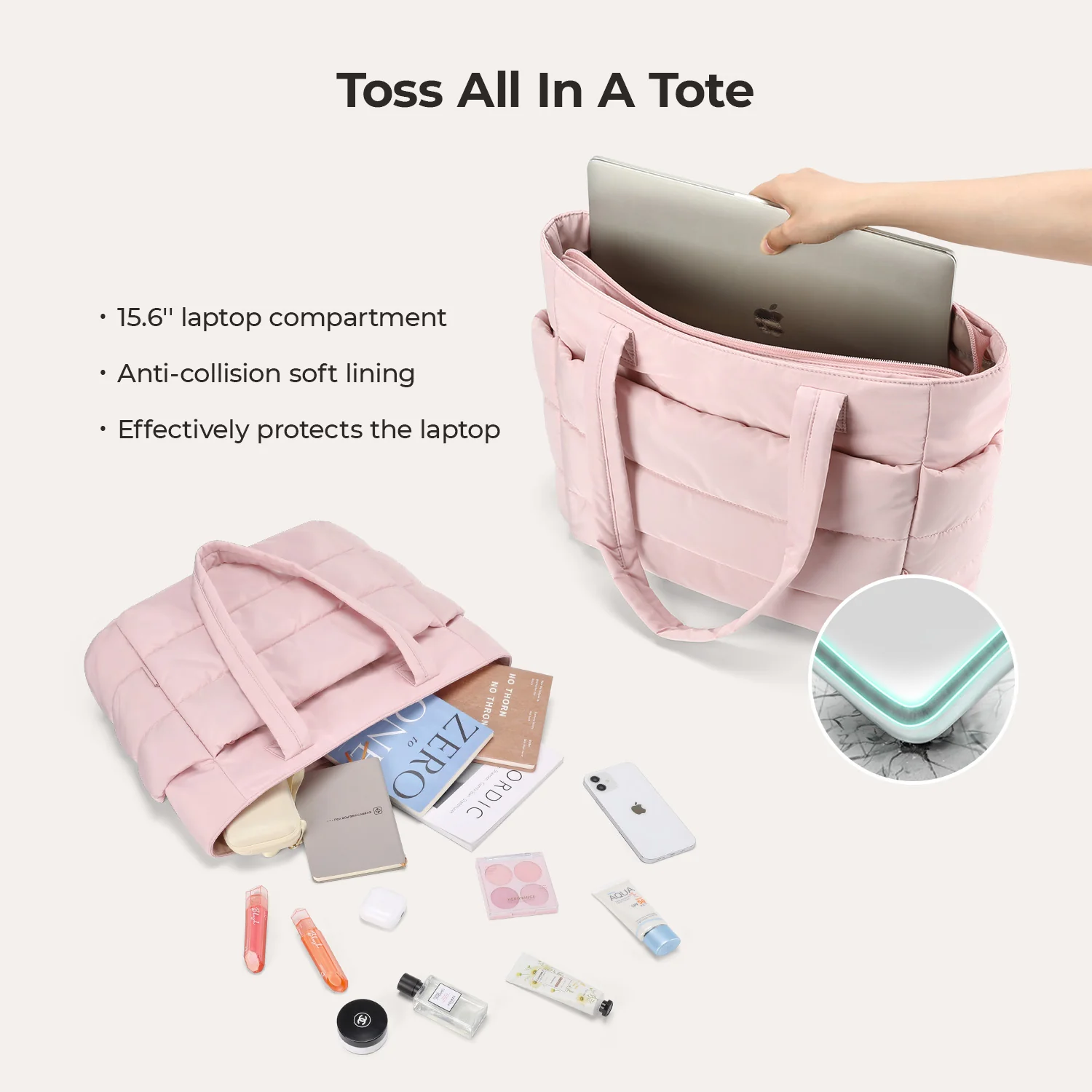 The Bubble 20L Puffy 15.6" Laptop Work Tote - Image 23