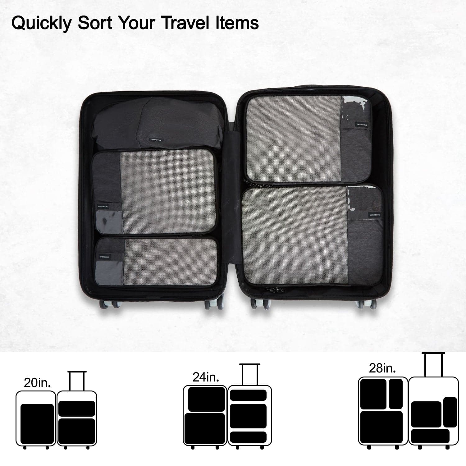Bagsmart Compression Packing Cubes 6CPS - Image 12