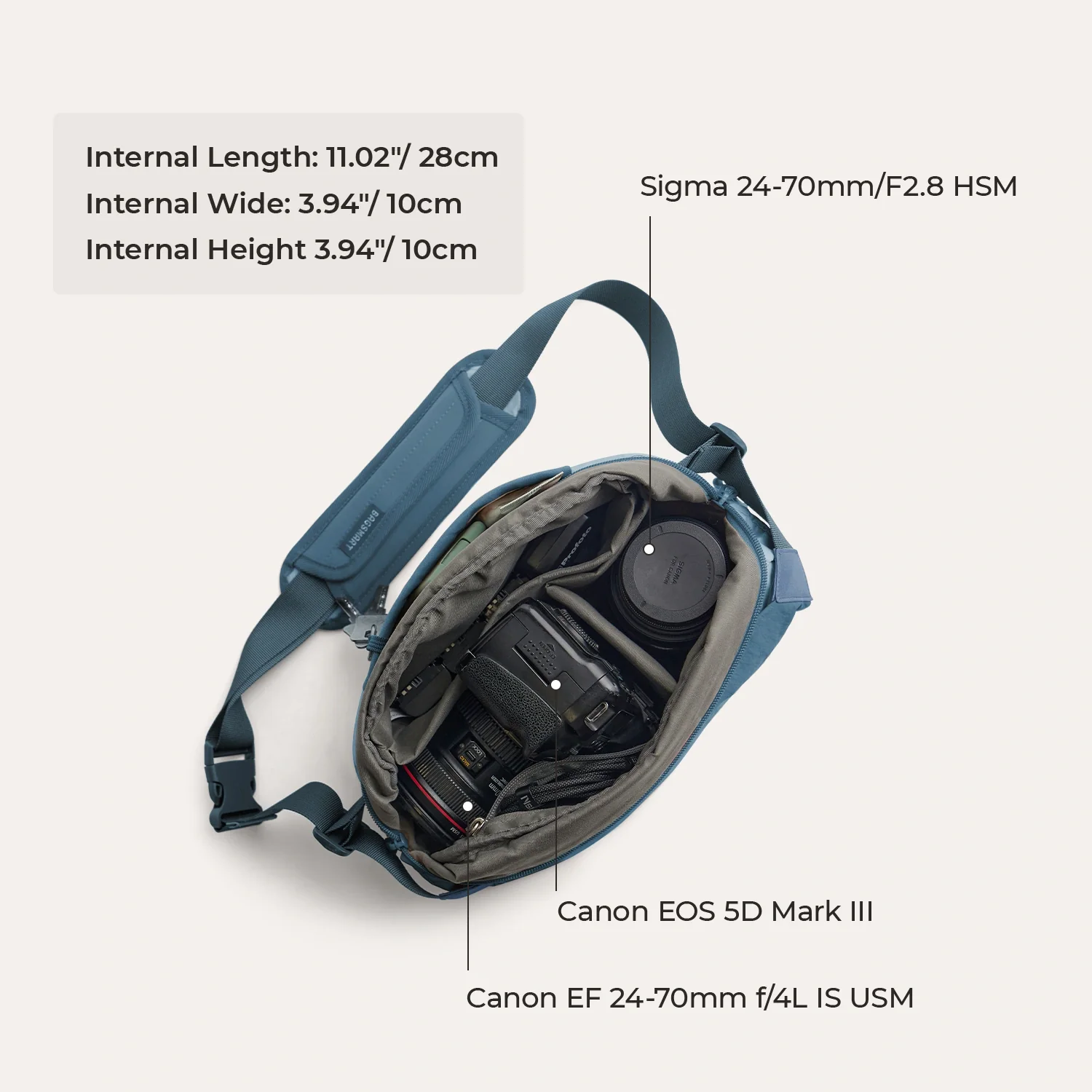 Soar 6L Camera Sling Bag with Tripod Holder - Image 35