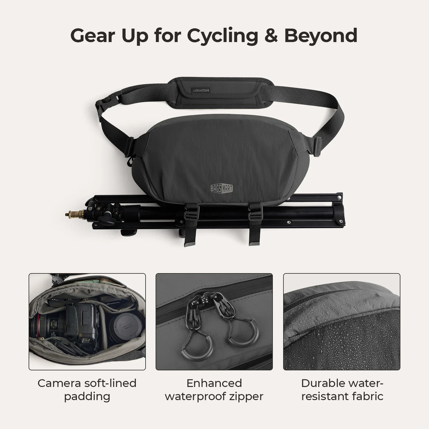 Soar 6L Camera Sling Bag with Tripod Holder - Image 43