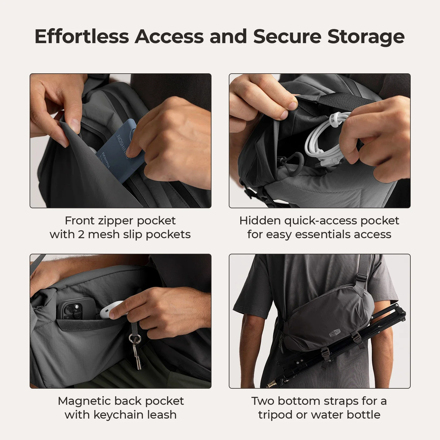 Soar 6L Camera Sling Bag with Tripod Holder - Image 44