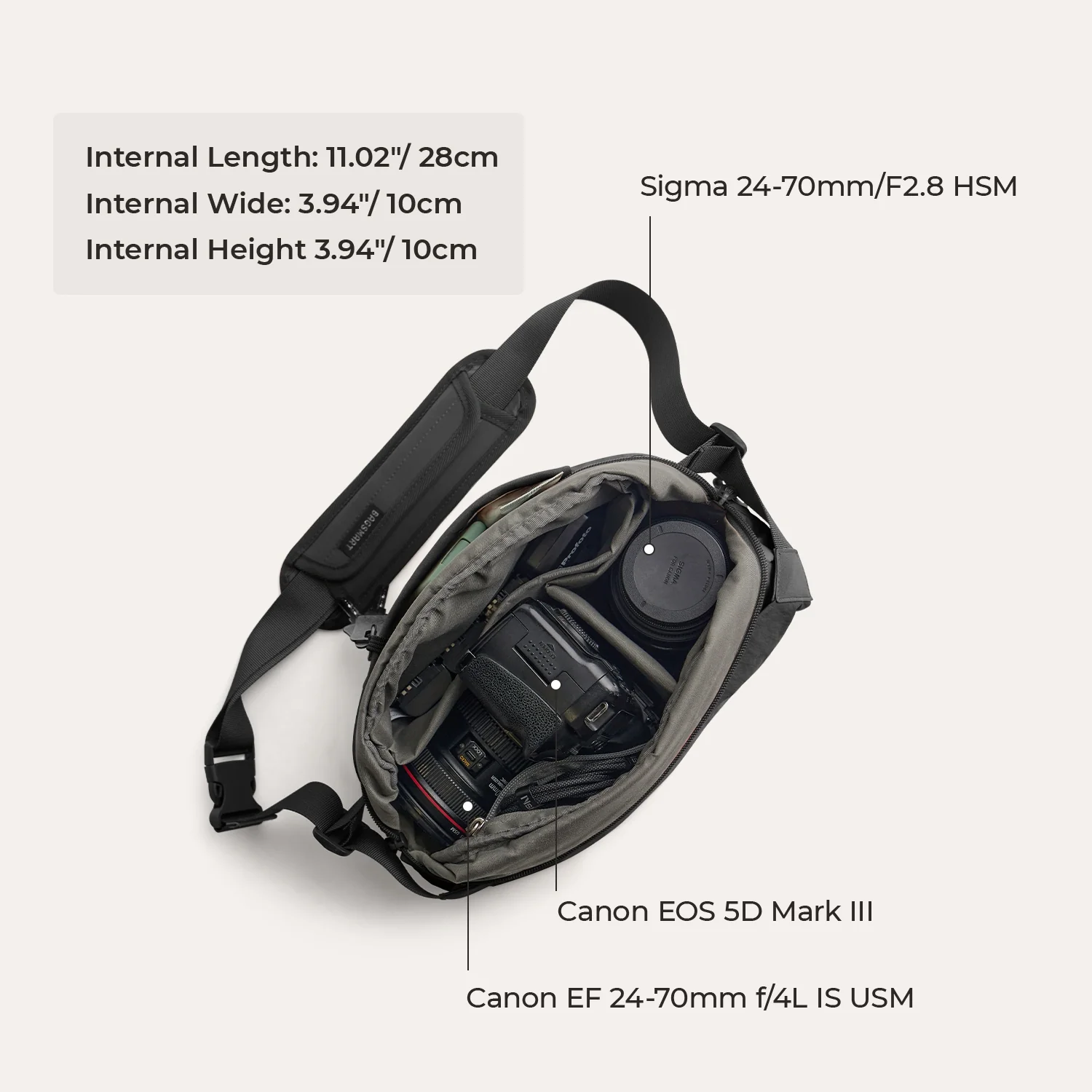 Soar 6L Camera Sling Bag with Tripod Holder - Image 47