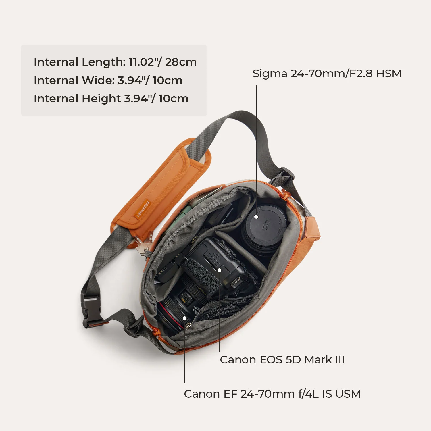 Soar 6L Camera Sling Bag with Tripod Holder - Image 9