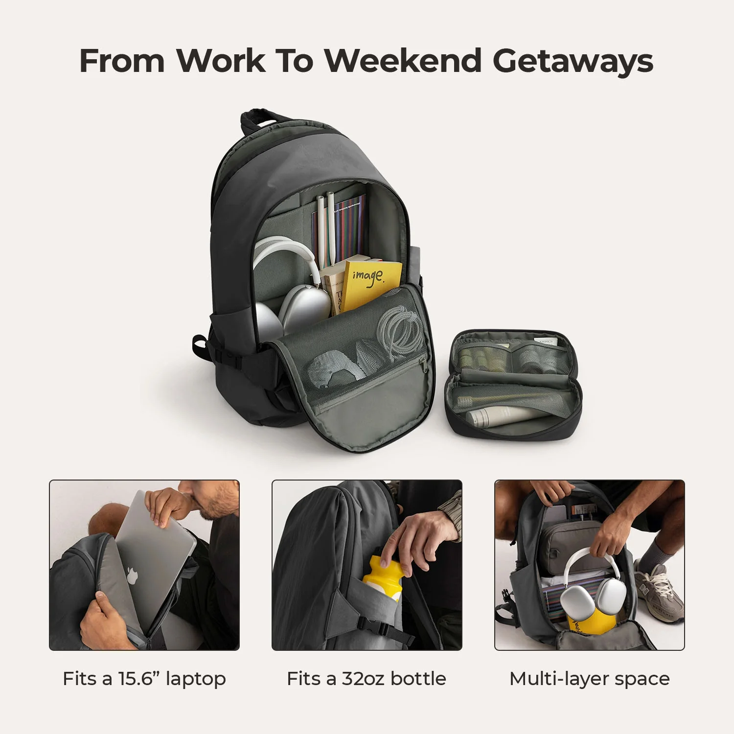 Soar 25L 180° Open Clamshell Travel Backpack Set - Image 44