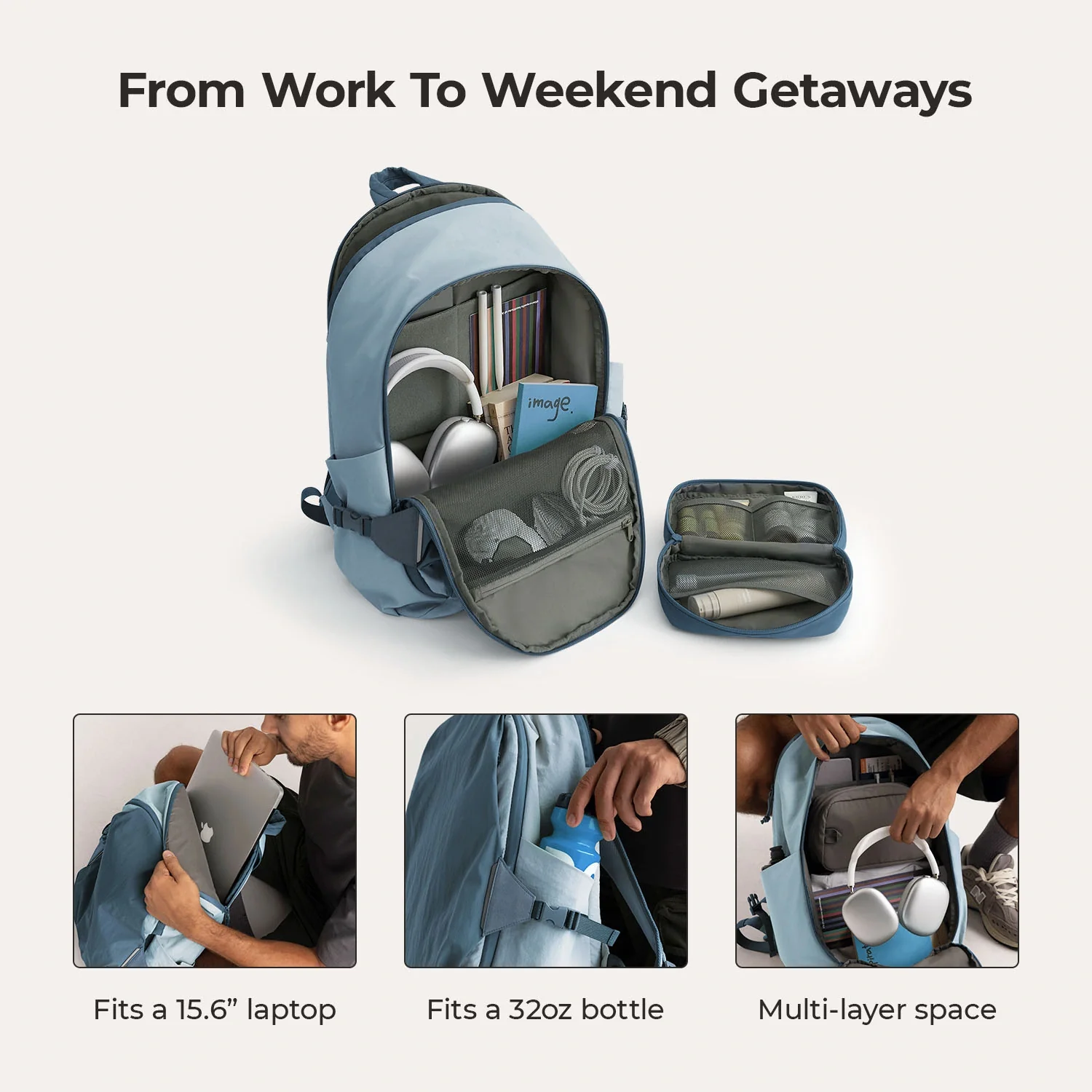 Soar 25L 180° Open Clamshell Travel Backpack Set - Image 57